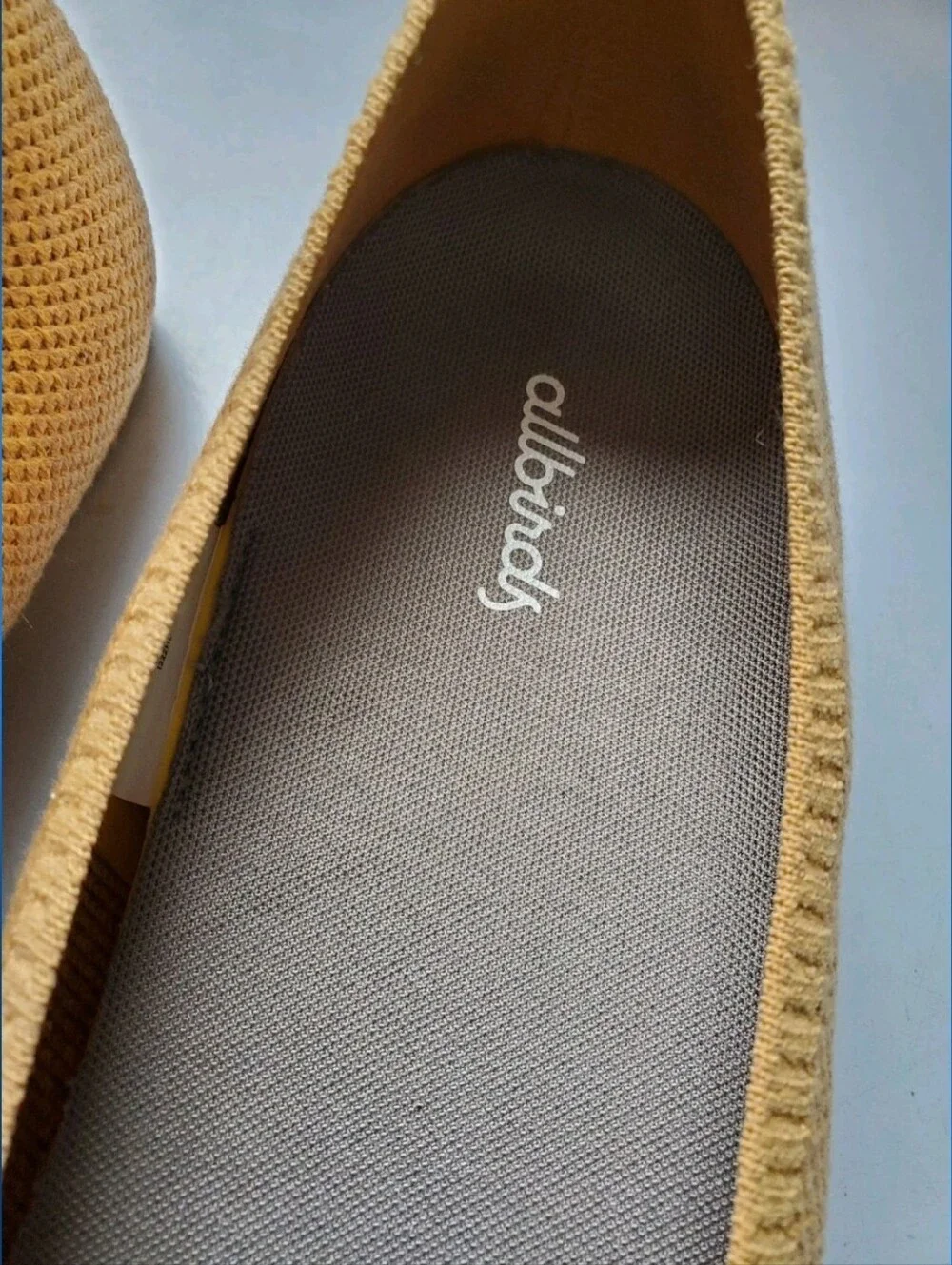 allbirds Women's Mustard Knit Ballet Flats Size 11  Excellent
